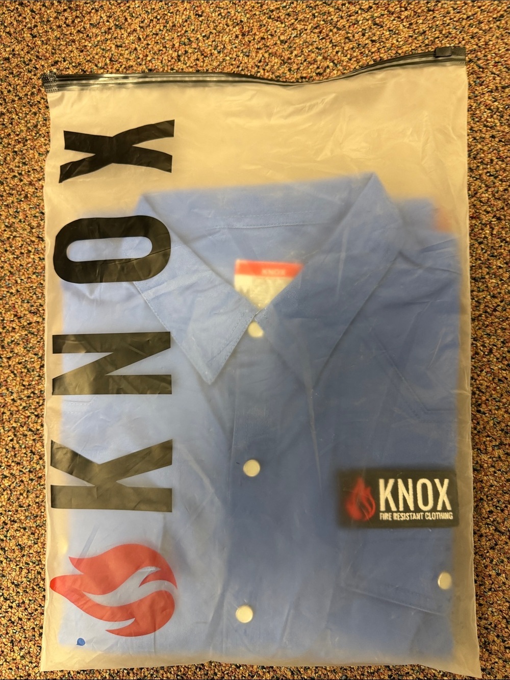 KNOX Men’s Medium Royal Blue FR Button-Down Work Shirt NWT